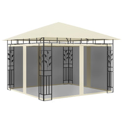 Gazebo with Mosquito Net 3x3x2.73 m Cream 180 g/mÂ²