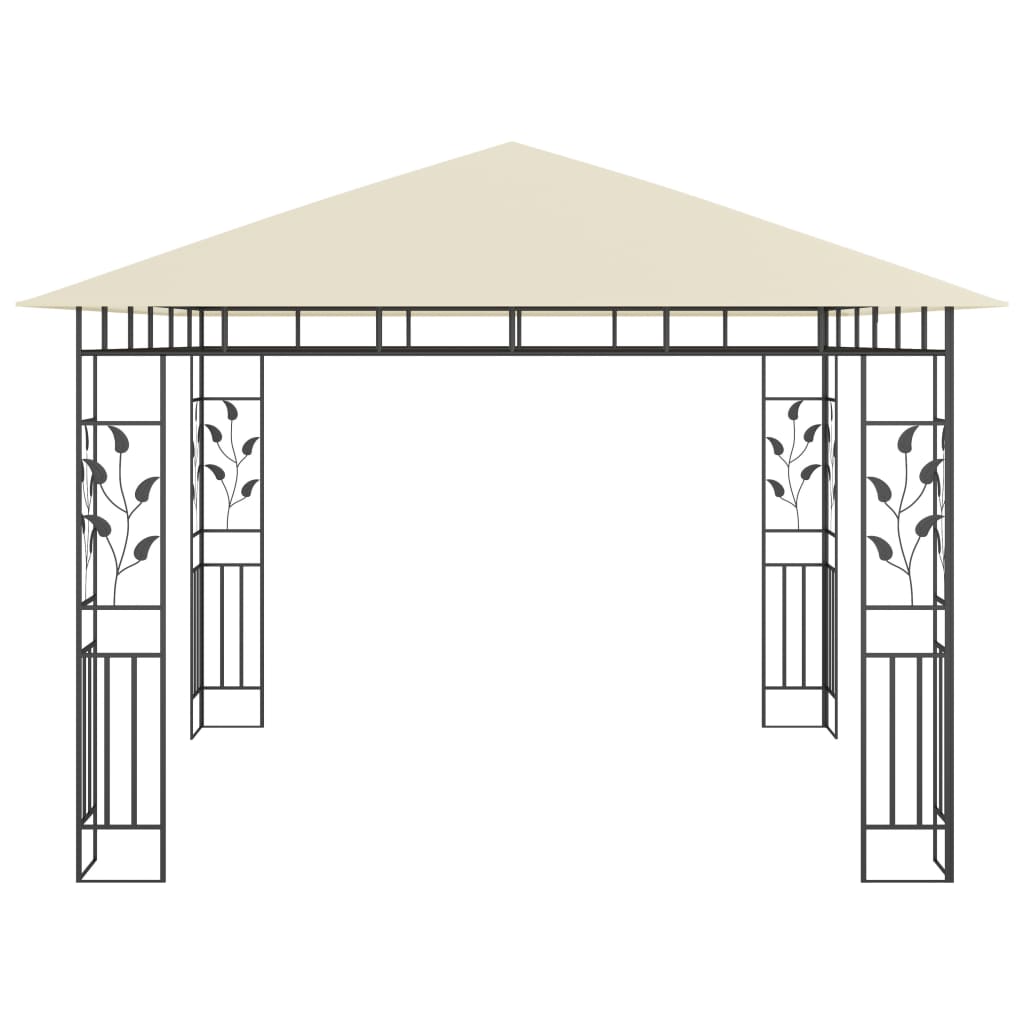 Gazebo with Mosquito Net 3x3x2.73 m Cream 180 g/mÂ²