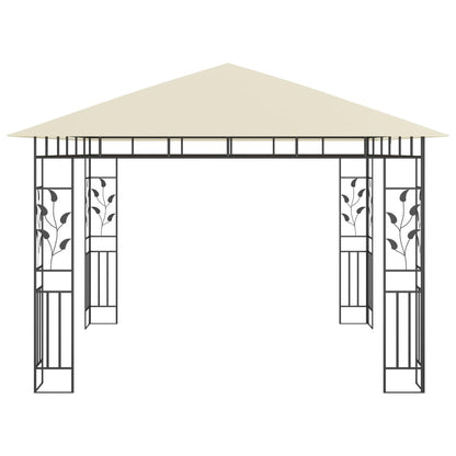 Gazebo with Mosquito Net 3x3x2.73 m Cream 180 g/mÂ²