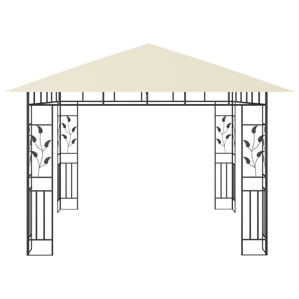 Gazebo with Mosquito Net 3x3x2.73 m Cream 180 g/mÂ²