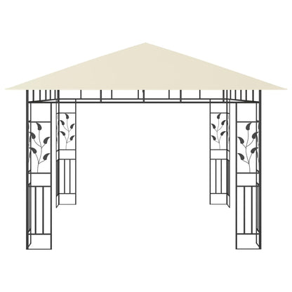 Gazebo with Mosquito Net 3x3x2.73 m Cream 180 g/mÂ²