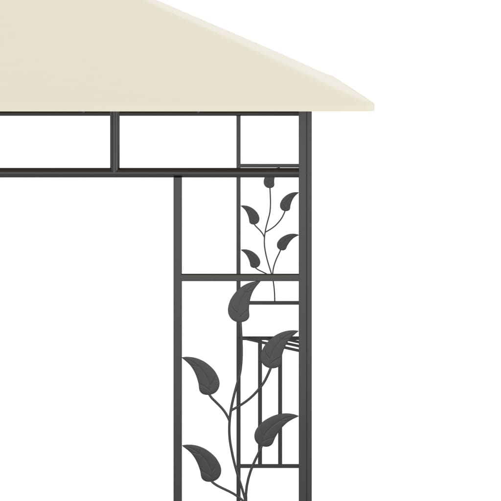 Gazebo with Mosquito Net 3x3x2.73 m Cream 180 g/mÂ²