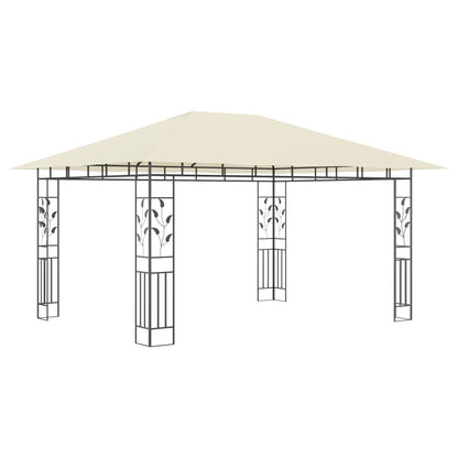 Gazebo with Mosquito Net 4x3x2.73 m Cream 180 g/mÂ²