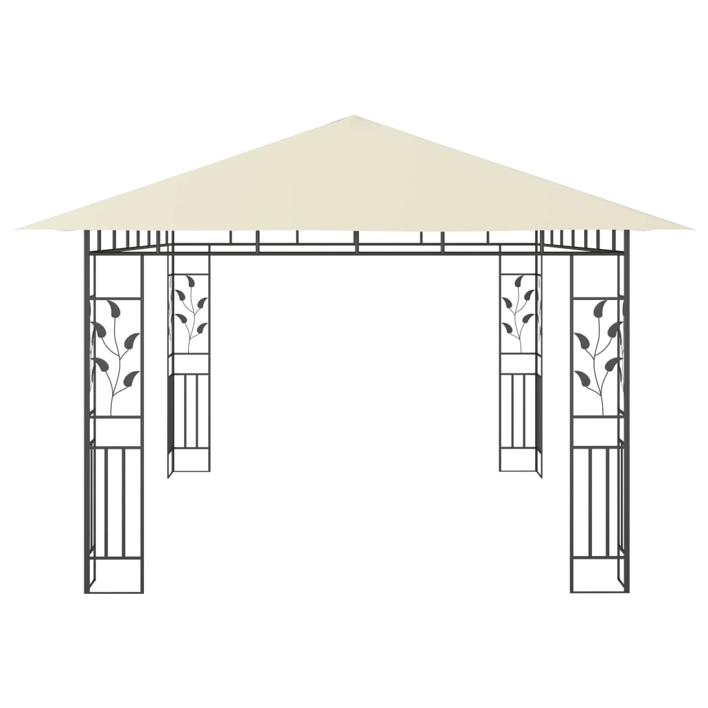 Gazebo with Mosquito Net 4x3x2.73 m Cream 180 g/mÂ²
