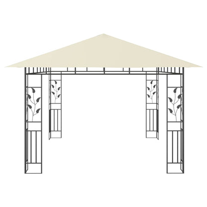Gazebo with Mosquito Net 4x3x2.73 m Cream 180 g/mÂ²