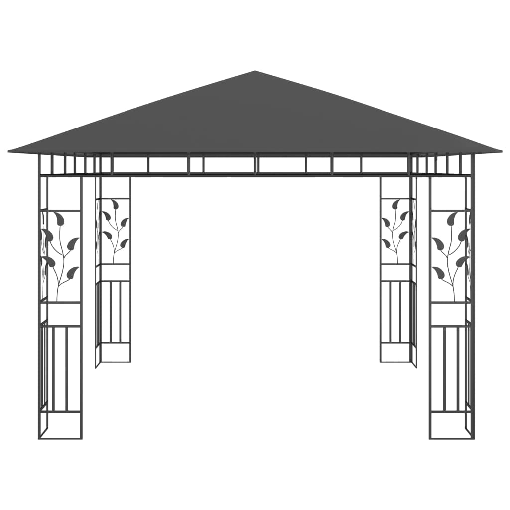 Gazebo with Mosquito Net 3x3x2.73 m Anthracite 180 g/mÂ²