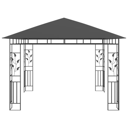 Gazebo with Mosquito Net 3x3x2.73 m Anthracite 180 g/mÂ²