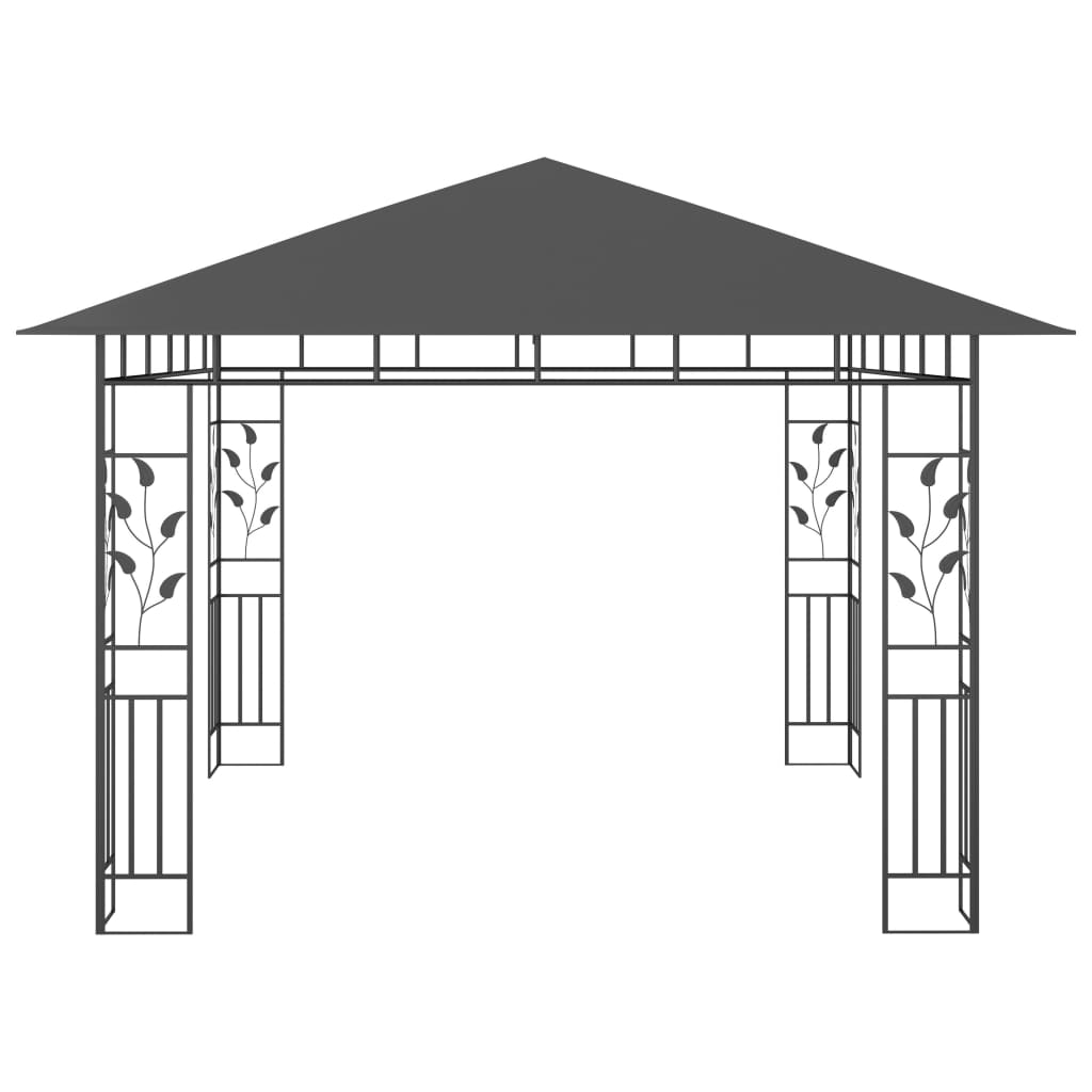 Gazebo with Mosquito Net 3x3x2.73 m Anthracite 180 g/mÂ²