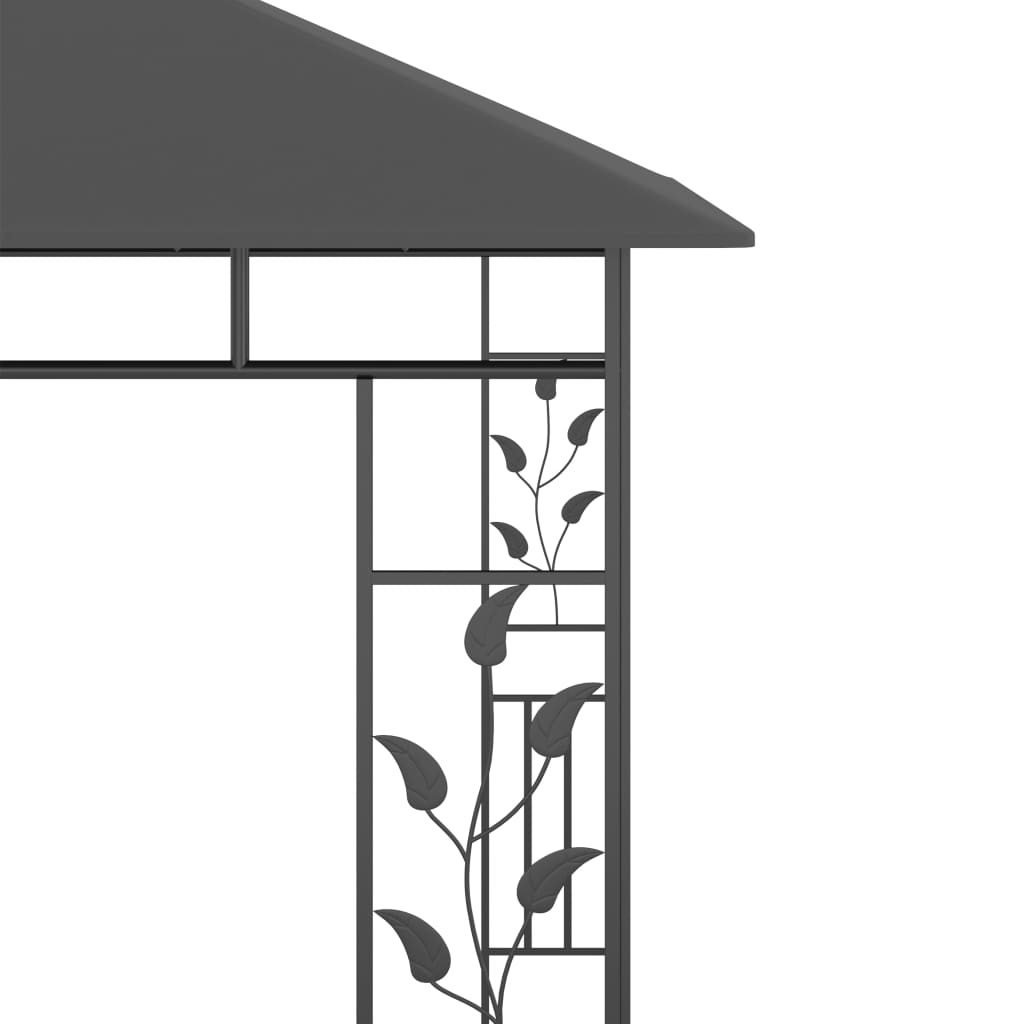 Gazebo with Mosquito Net 3x3x2.73 m Anthracite 180 g/mÂ²