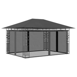 Gazebo with Mosquito Net 4x3x2.73 m Anthracite 180 g/mÂ²