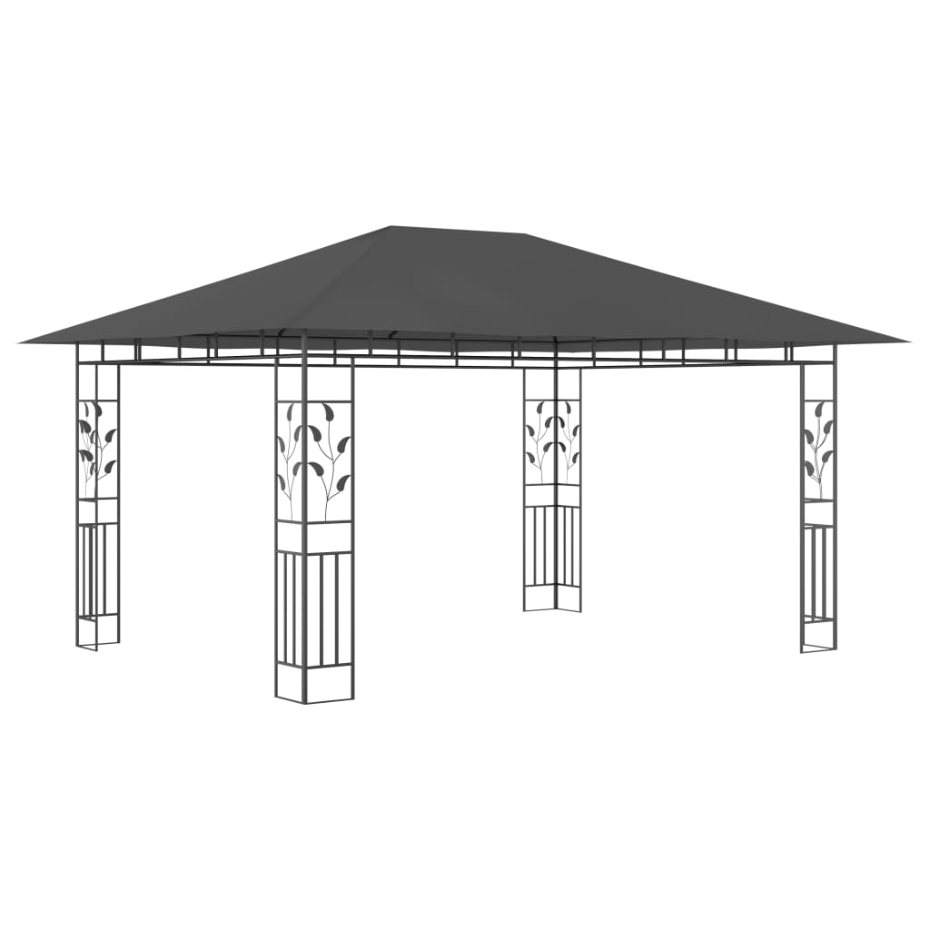 Gazebo with Mosquito Net 4x3x2.73 m Anthracite 180 g/mÂ²