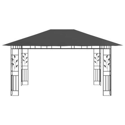 Gazebo with Mosquito Net 4x3x2.73 m Anthracite 180 g/mÂ²