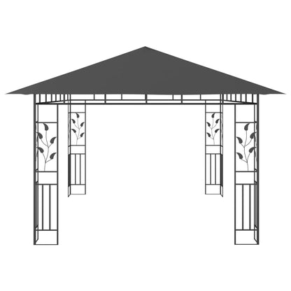 Gazebo with Mosquito Net 4x3x2.73 m Anthracite 180 g/mÂ²