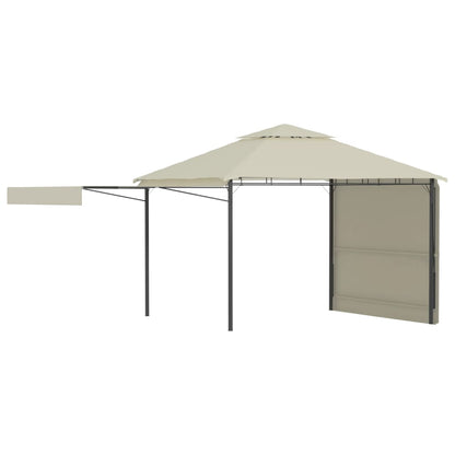 Gazebo with Double Extended Roofs 3x3x2,75 m Cream 180 g/mÂ²