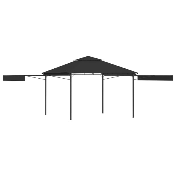  Gazebo with Double Extending Roofs 3x3x2.75 m Anthracite 180g/mÂ²