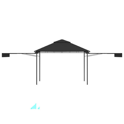 Gazebo with Double Extending Roofs 3x3x2.75 m Anthracite 180g/mÂ²