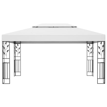 Gazebo with Double Roof White
