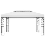 Gazebo with Double Roof White