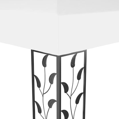 Gazebo with Double Roof White