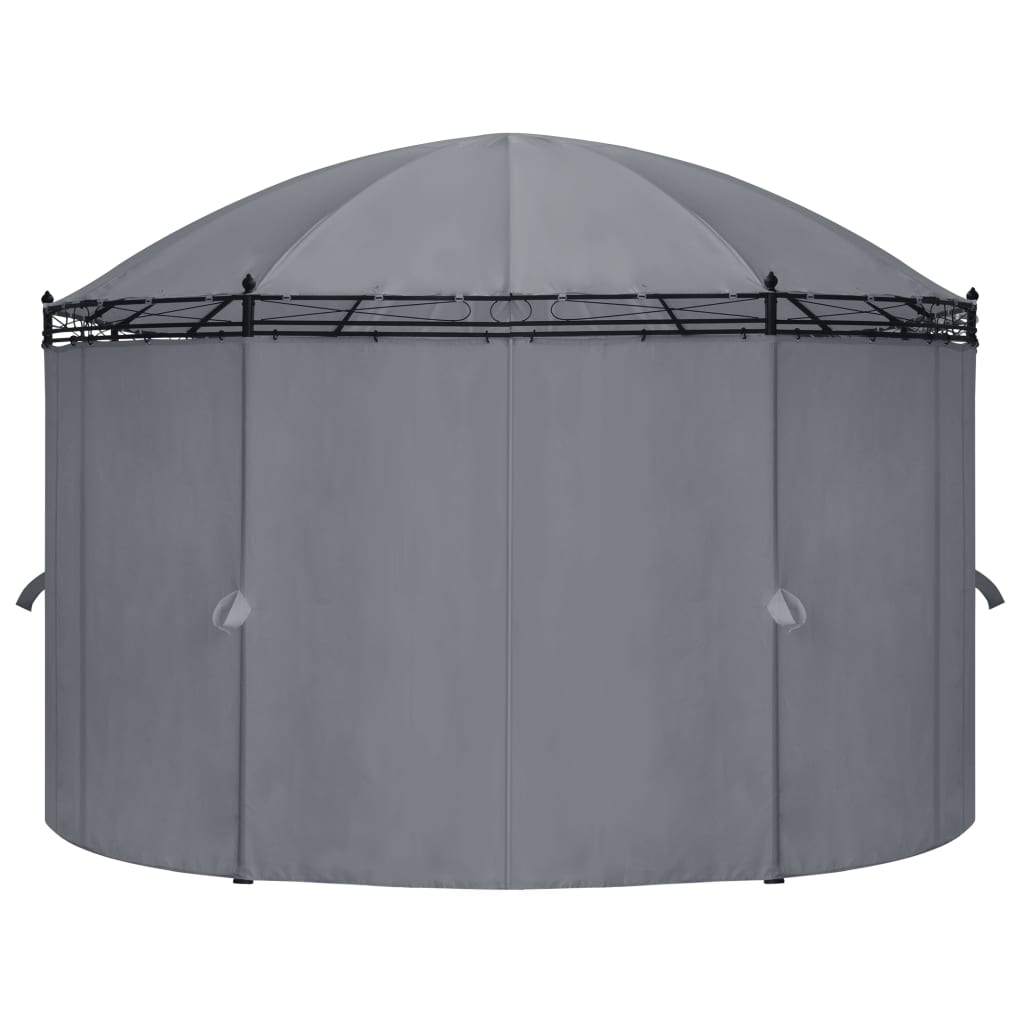 Gazebo with Curtains 530x350x265 cm Anthracite