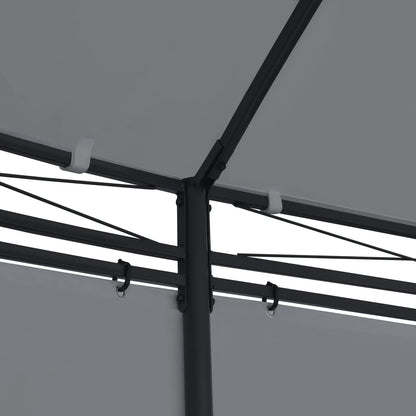 Gazebo with Curtains 530x350x265 cm Anthracite