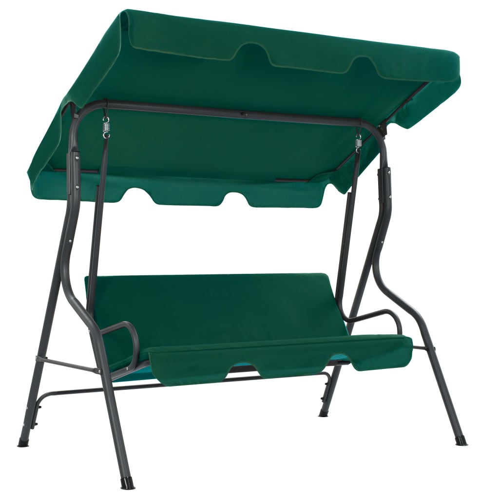 Garden Swing Chair Green Fabric