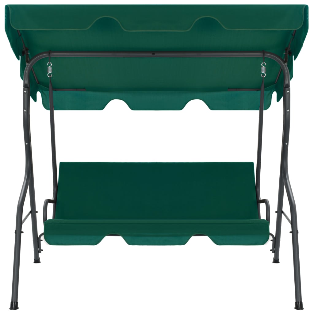 Garden Swing Chair Green Fabric