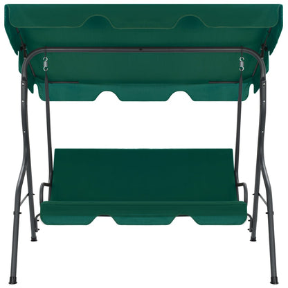 Garden Swing Chair Green Fabric
