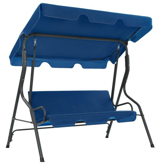 Garden Swing Chair Dark Blue Fabric