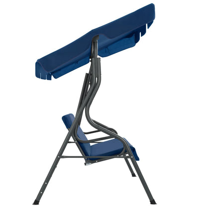 Garden Swing Chair Dark Blue Fabric