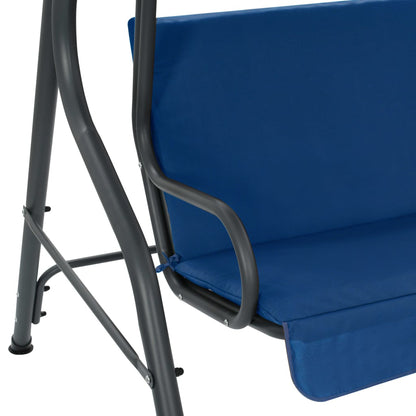 Garden Swing Chair Dark Blue Fabric