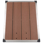Outdoor Shower Tray WPC Stainless Steel Brown