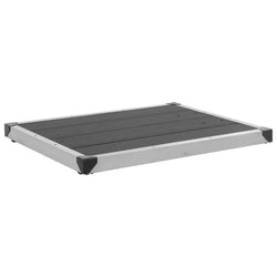 Outdoor Shower Tray WPC Stainless Steel Grey