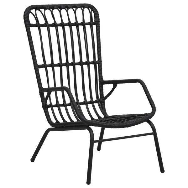  Garden Chair Poly Rattan Black