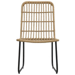 3 Piece Bistro Set Poly Rattan Oak