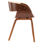 Dining Chairs 4 pcs Cream Bent Wood and Faux Leather