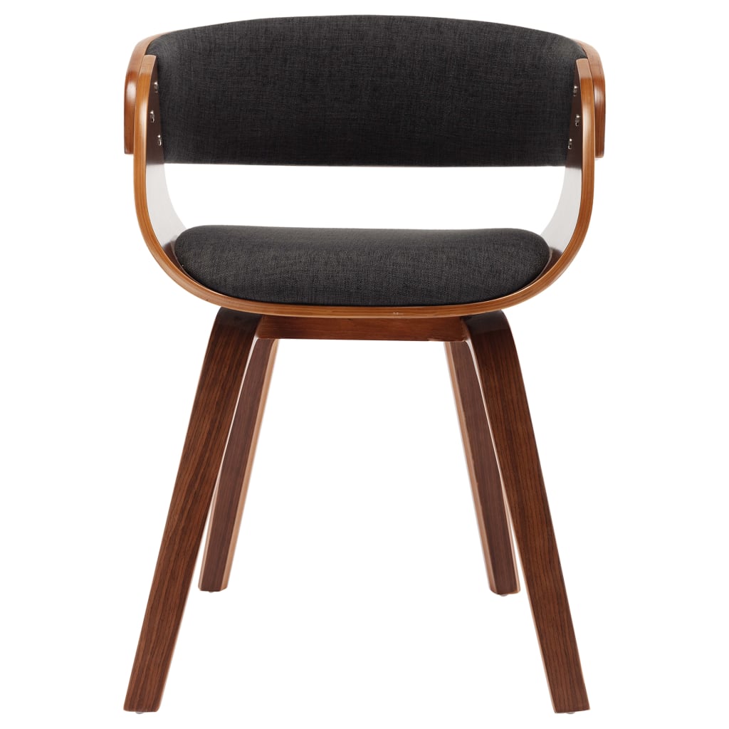 Dining Chairs 4 pcs Grey Bent Wood and Fabric - 53×52×70cm