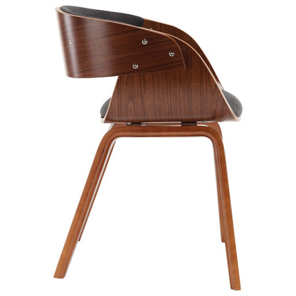 Dining Chairs 6 pcs Grey Bent Wood and Fabric - 53×52×70cm