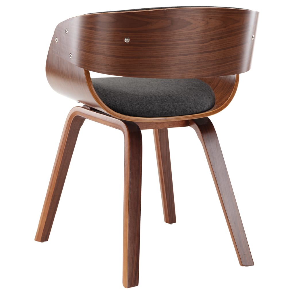 Dining Chairs 6 pcs Grey Bent Wood and Fabric - 53×52×70cm