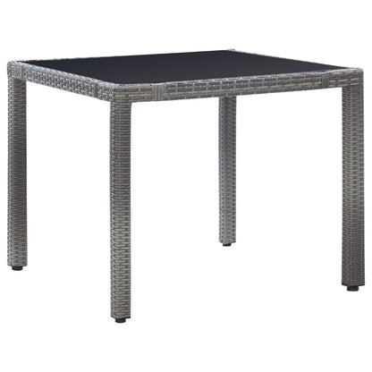 5 Piece Outdoor Dining Set Poly Rattan Grey
