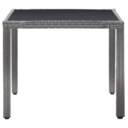 5 Piece Outdoor Dining Set Poly Rattan Grey