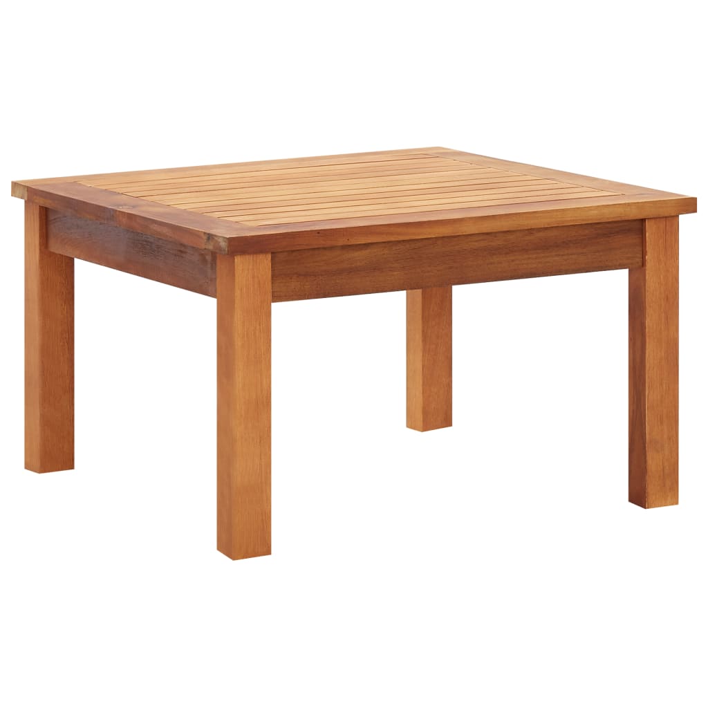 Garden Coffee Table Solid Acacia Wood - 60×60×36cm