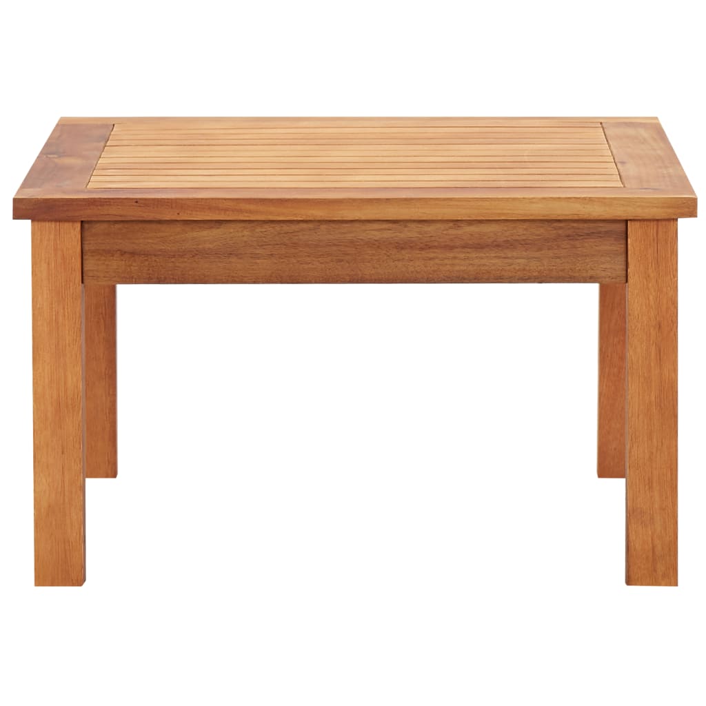 Garden Coffee Table Solid Acacia Wood - 60×60×36cm