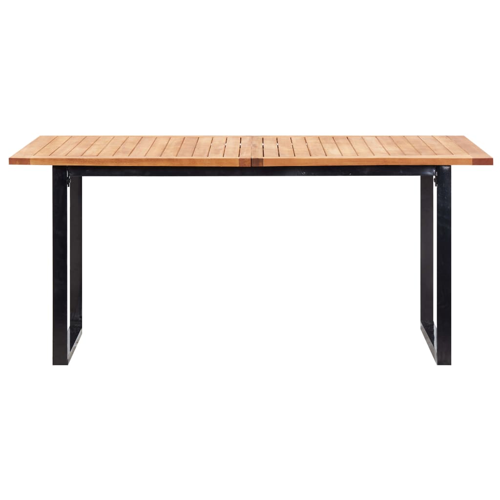 9 Piece Outdoor Dining Set Poly Rattan and Acacia Wood Grey