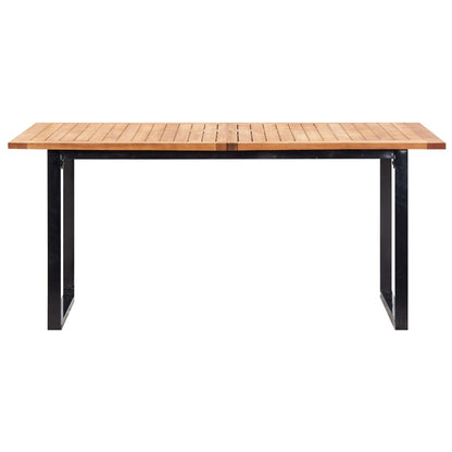 9 Piece Outdoor Dining Set Poly Rattan and Acacia Wood Grey
