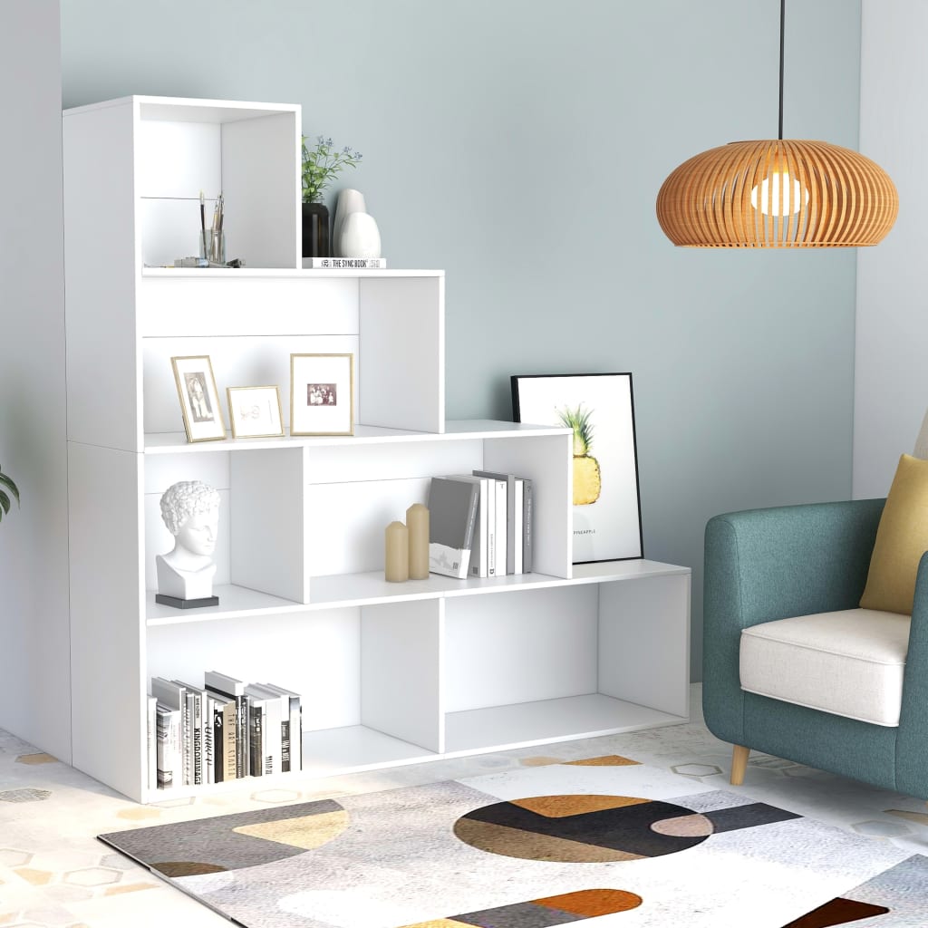 Book Cabinet/Room Divider White - Chipboard