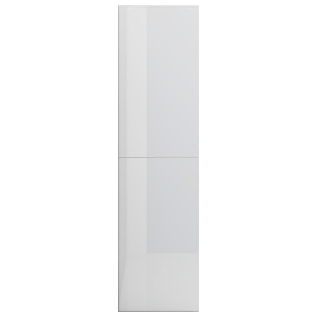 Book Cabinet/Room Divider High Gloss White - Chipboard