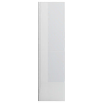 Book Cabinet/Room Divider High Gloss White - Chipboard