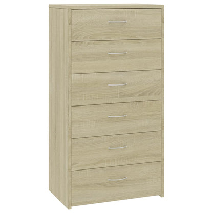 Sideboard with 6 Drawers Sonoma Oak - Chipboard