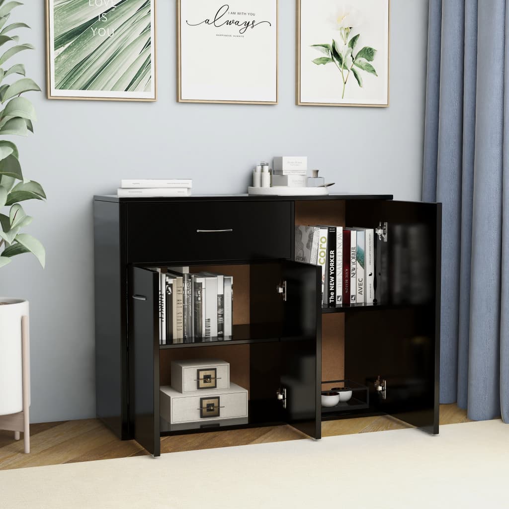 Sideboard Black, Chipboard